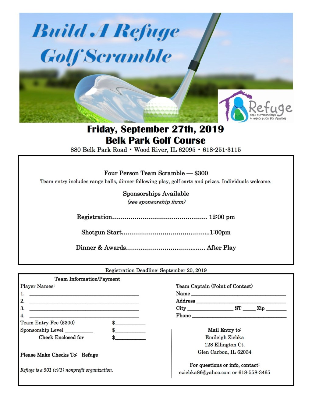 Refuge’s Golf Scramble